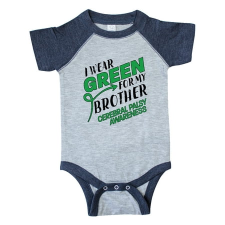 

Inktastic I Wear Green for my Brother- Cerebral Palsy awareness Gift Baby Boy or Baby Girl Bodysuit