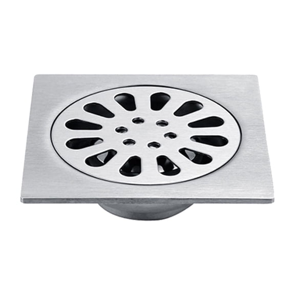1 Pcs Stainless Steel Shower Drain Cover, Square Shower Floor Drain, Stainless Steel Drainer with Removable Cover Grid Grate for Kitchen, Bathroom, Garage, Basement