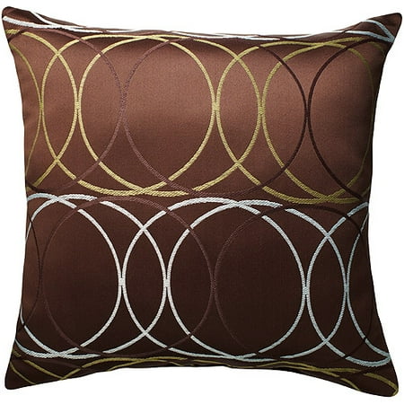 Better Homes and Gardens Metro Ovals Decorative Pillow, Brown and Blue