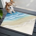 thumbnail image 4 of Blue Beach Coastal 2'x3' Washable Rug, Summer Ocean Nautical Seaside Non-Slip Soft Doormat Area Rugs for Entrance Bathroom Bedsides, StainResistant Carpet for Kitchen Bedroom, Entryway Floor Mat, 4 of 9