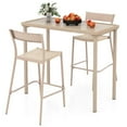 thumbnail image 4 of Aimee Lii 3 Pieces Patio Bar Table Set with Height Table and 2 Armless Chairs, Outdoor Patio Furniture for Balcony Pool Deck Backyard, 4 of 12
