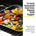 thumbnail image 2 of Lodge 11" Cast Iron Square Grill Topper - Chef Collection - Made in the USA - Pre-Seasoned - For Indoor & Outdoor Cooking - Durable Grill Topper, 2 of 7