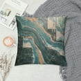 thumbnail image 2 of ONETECH Wavy Marble Texture Abstract Throw Pillow Cover, Black Blue Green Gold Pillow Cover, Art Decorative Pillowcase for Sofa Bed Car Living Room Bedroom, 2 of 5