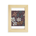 thumbnail image 1 of Brown Flower Flower Paint Desktop Display Photo Frame Picture Art Painting 5x7 inch, 1 of 3