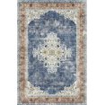 thumbnail image 1 of AIR-Washable Vintage Area Rug 4x6 Living Room Bedroom Rug Super Soft Low Pile Non-Shedding Non-Slip Indoor Decorative Rugs (Dark Blue Rug), 1 of 4