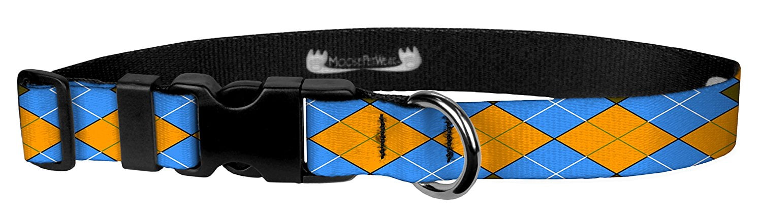 1-inch Size Large Halloween Argyle Quick Release Buckle Dog Collar Finished and Ready to Ship Black and Orange Pet Collar On Sale
