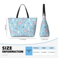 thumbnail image 4 of Fuzoiu Funny Cute Teeth Print Waterproof Beach Tote Bag for Women Girls with Zipper,Sandproof Pool Swim Bag,Large Capacity Beach Travel Bag for Pool Swim Travel Everyday, 4 of 7