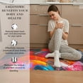 thumbnail image 4 of 2 Pieces Kitchen Rugs, Abstract Anti Fatigue Non Slip Foam Cushioned Bright Colorful Art Painting Comfort Indoor Floor Mat Runner Rug Set for Laundry Office Sink Bathroom (17"X48"+17"X24"), 4 of 6