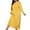 Yellow, variant on Women's Long Nightgown Cotton Baggy Nightdress Plus Size Nightshirt Long Sleeve V Neck Sleep Dress Casual Sleepwear Black XXXL