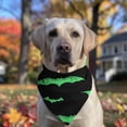 thumbnail image 2 of Dog Bandana 1 Pack,Black Halloween Bats with Green Bandanas for Dogs,Cat Bandana,Small/ Large Dog Bandana 2 Size,Dog Bandanas Girl Boy, 2 of 5
