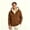 Brown, variant on ClodeEU Men's Fleece Hoodie Jacket, Midweight Winter Zip Up Sweatshirt Outwear Jackets,Big and Tall ,Size S-5XL