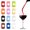 Square shape, variant on Silicone Drink Markers For Wine Glasses Dishwasher Safe Party Accessories With Secure Grips Design