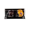 thumbnail image 3 of 2 Mini Football Helmet Display Case (not full size) - - Clear Acrylic Plexiglass with Mirror, Wall Mount and White Risers (A019-WR), 3 of 7
