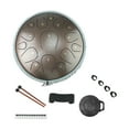 thumbnail image 2 of Steel Tongue Drum,13 Inch 15 Notes D Key HandPan Tank Drum Percussion Instrument for Meditation Entertainment, 2 of 7