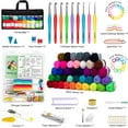 thumbnail image 4 of 113 Piece Crochet with Yarn Set–1600 Yards Assorted Yarn 73PCS Crochet Accessories Set Including Ergonomic Hooks, Knitting Needles & More Ideal Beginner Kit, 4 of 8