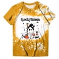 thumbnail image 5 of TTUHYWXI Womens Halloween Tshirts Fall Tee Shirt Funny Graphic Clothes Halloween Shirts Women(Yellow,L), 5 of 5