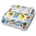 thumbnail image 2 of Yibo Colorful Print Blanket Flannel Soft and Comfortable Anti-static Bed Sofa Blanket, 2 of 5