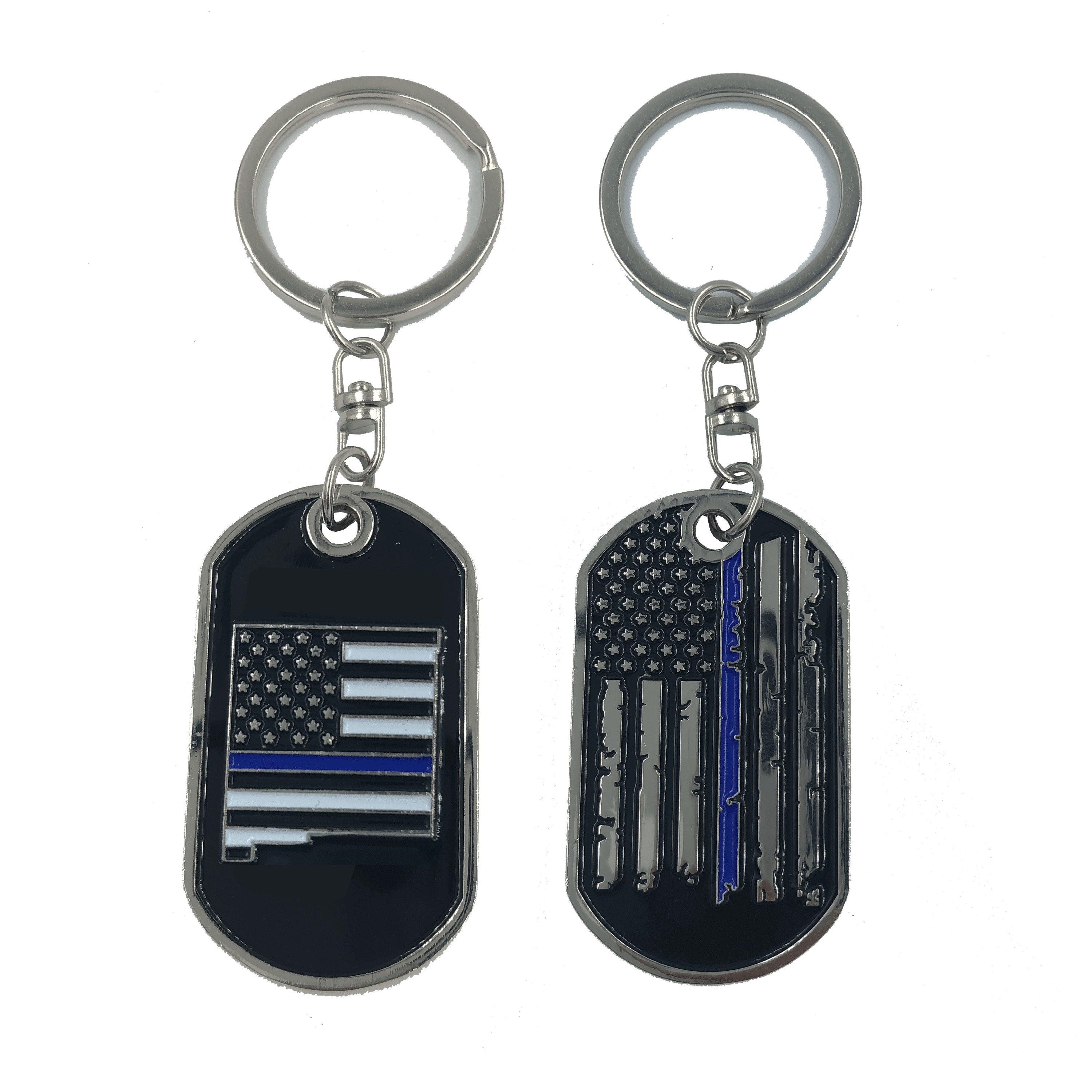 Thin Silver Line New York City Department of Corrections paracord Key Chain