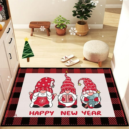 

Kitchen Rugs Gnome Kitchen Floor Mat Non Slip Kitchen Mats for Floor Winter Holiday Kitchen Mats for Floor Clearance Items for Women Rubber Gnome Kitchen Rugs