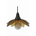 thumbnail image 3 of Meyda 139891 10.5 in. Metro Fusion Bodnant Glass Mini Pendant, Bronze & Amber, 3 of 7