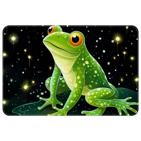 Frog Non-Slip Polyester Door Rugs, Kitchen Rug, Chair Mat - Machine Washable Area Floor Carpet