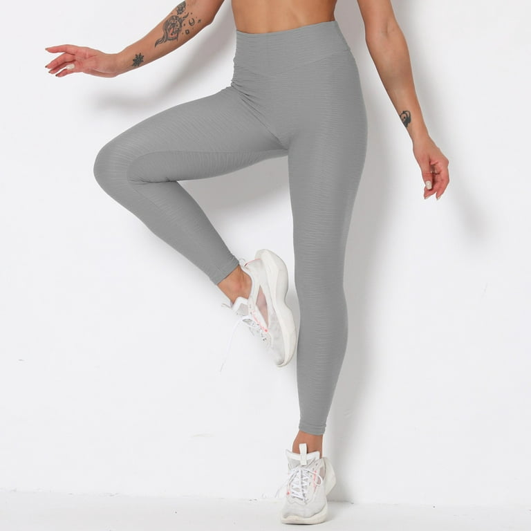Aayomet Women's Yoga Solid Elastic Fitness Dry Pants Pocket Quick