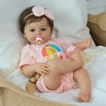 thumbnail image 3 of SCOM Lifelike Reborn Baby Dolls - Meadow 18 Inch Realistic Baby Dolls Newborn Girl Cloth Body Vinyl Limbs Gift or Toys Collection for Kids Age 3+, 3 of 9