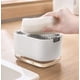 thumbnail image 2 of Dispensador de jabón premium 2 en 1 blanco y soporte para esponja, dispensador de bomba de jabón para lavavajillas para encimera de cocina, 2 of 5