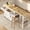 White-Stretch, variant on ANPOO 81" Extendable Kitchen Island with Hidden Trash Cabinet, Rolling Kitchen Cart on Wheels with Dining Table, Power Outlet & 2 Drawers, White Farmhouse Mobile Island for Small Kitchen