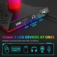 thumbnail image 3 of Soporte para auriculares RGB Puerto USB dual Control táctil Escritorio Soporte para auriculares para juegos, 3 of 5