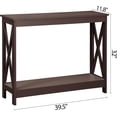 thumbnail image 3 of Console Table 39.5”, 2-Tier Narrow Sofa Side Table with Storage Shelf, Entrance Table for Hallway/Foyer/Living Room/Corridor/Office, Espresso, 3 of 14