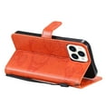 thumbnail image 6 of Nalacover For iPhone 12 Pro Max Case,Luxury 360 Protection Embossed Butterfly PU Leather and Soft TPU Flip Kickstand Magnetic Card Wallet Shockproof Protective Cover with Wrist Strap.Orange, 6 of 7