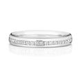 thumbnail image 2 of Platinum 950 2.7mm Slight Court Comfort Women Half Eternity Diamond Wedding Band/Ring Princess Cut 0.32 Carat H - VS2, 2 of 3