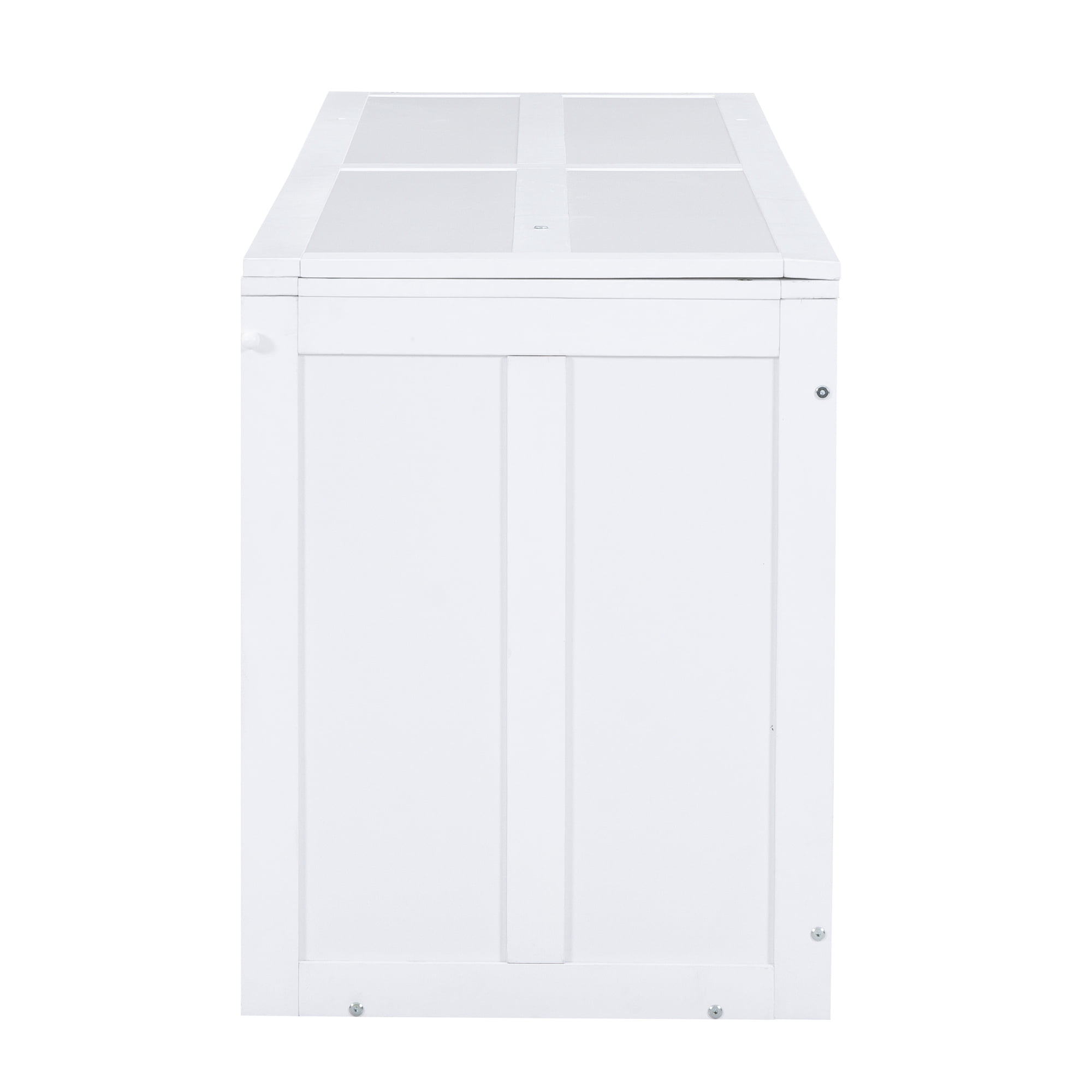 Euroco Queen Size Murphy Bed with Movable Desk, White
