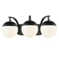 thumbnail image 2 of Golden Lighting Dixon 3-light Vanity in Matte Black and Opal Glass, 2 of 2