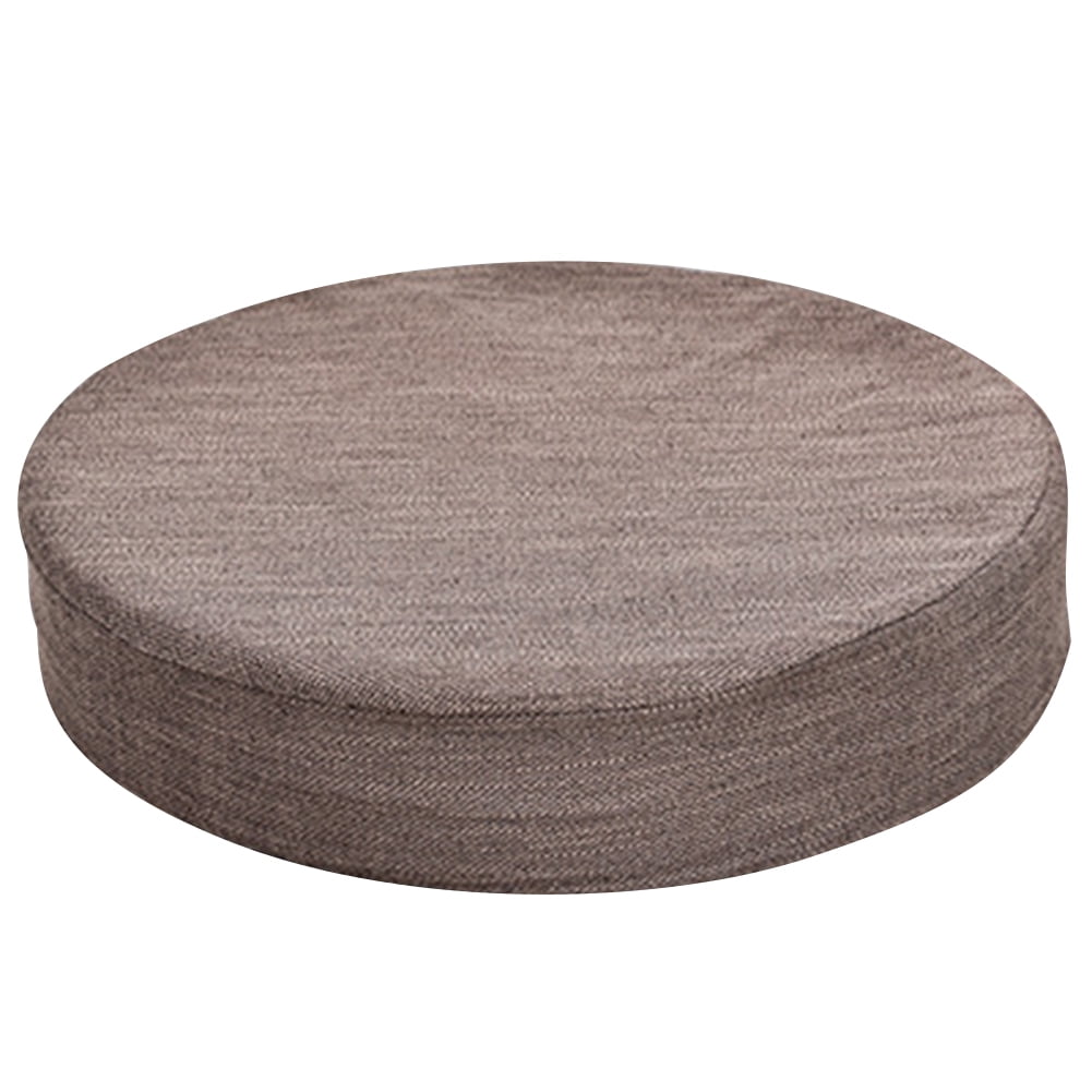 Cattail Hassock Round Linen Cushion Pillow with Removable Cover for ...