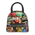 thumbnail image 1 of Bolsa de almuerzo portátil con aislamiento de Cars Lightning Mcqueen, bolsa de mano térmica con bolsillo frontal para hombres, mujeres y adolescentes, 1 of 7
