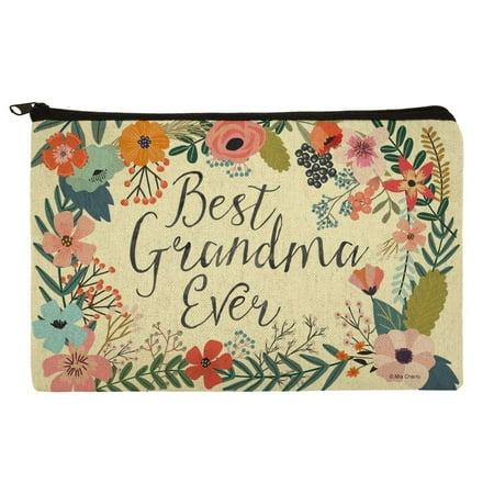 Best Grandma Ever Floral Makeup Cosmetic Bag Organizer