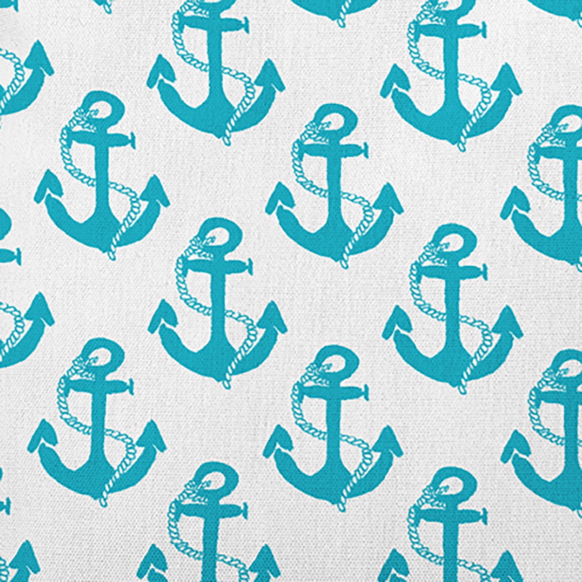 Simply Daisy 20" x 20" Anchor Pattern Indoor/Outdoor Throw Pillow, Carribbean Turquoise (1 count)