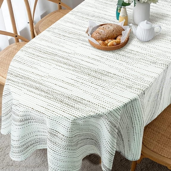 Oval Tablecloth 60x84in for Oval Table 140g Upgraded Fabric Table Cloths for Dining Room Indoor Outdoor Table Cloth