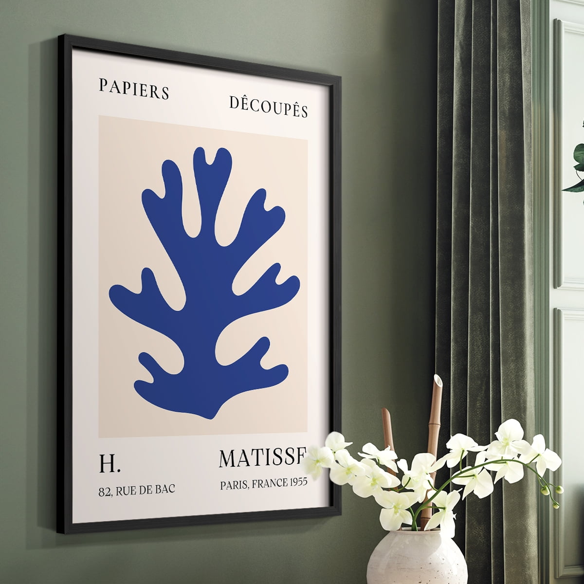 Matisse CLVII Framed Print in Black Solid Wood 16 x 20 Framed Print