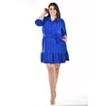 thumbnail image 1 of Vestido camisero con volantes Roman Fashion Azul rey Talla 38, 1 of 6