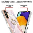 thumbnail image 3 of SaniMore for Samsung Galaxy A13 5G 6.5" 2021 Case with 360 Degree Rotating Metal Ring Shockproof TPU Backplane Marble Pattern Luxury Fashion Anti-drop Cover for Samsung Galaxy A13 5G, Pink, 3 of 4
