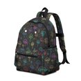 thumbnail image 2 of Mushroom and Dots Black Pattern Cute School Backpack with Padded Back and Adjustable Shoulder Straps 13.4"x11"x4.7", 2 of 5