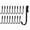 Black, variant on YEMNPIOS 20 Pcs J Hook for Wire Shelving Stainless Steel Hanger Clip on Metal Rack Black
