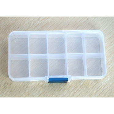 Storage Savings! Anckoeil Storage Case Box Container Pills Jewelry Nail Art Tips 10 Grids