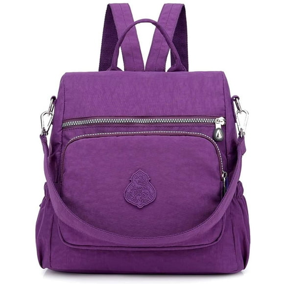 Backpack Women Elegant School Backpack Women'S Backpack Handbag Daypack Waterproof Nylon Girls School Bag Travel Backpack Anti-Theft Backpacks, Purple