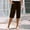 Brown, variant on Cotton Linen Capris for Women Beach Cropped Trousers Below the Knee Pedal Pushers for Womens Long Shorts Women Linen Shorts Beach Resort Pants High Waisted Pleated Baggy Shorts Women Black L
