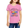 thumbnail image 2 of Sewkxo Back to School Shirts for Kids Crewneck Pencil Letter Print T-Shirt Funny | Graphic Short Sleeve Tee Tops,Pink 140, 2 of 4