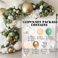 thumbnail image 2 of 152 Pcs Olive Green Balloons Arch Garland Kit - White Olive Green Gold Confetti Balloons Set for Wedding Birthday Baby Shower Party Decorations, 2 of 4